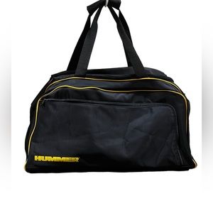 EUC hummer travel / duffle bag black and yellow